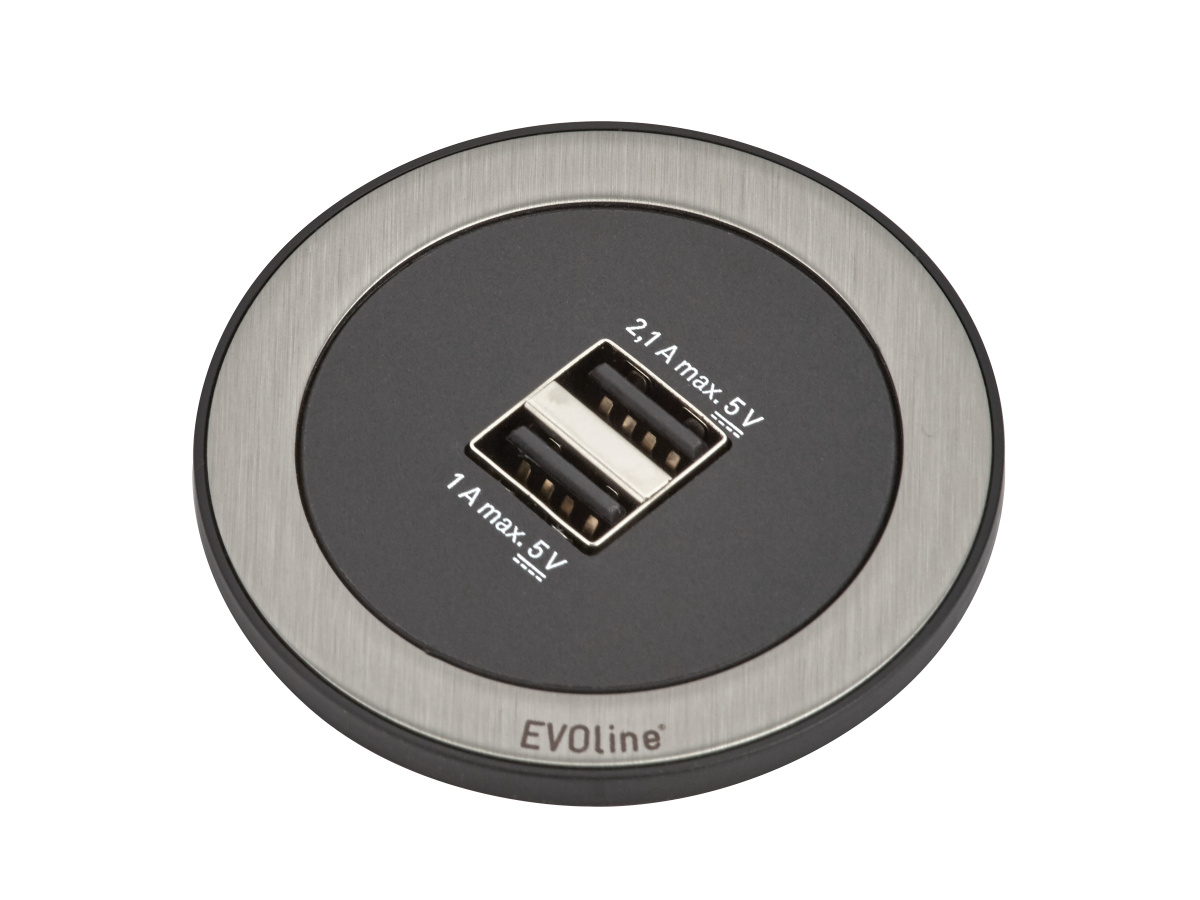 EVOline One mit USB-Charger in schwarz / edelstahl EVOline One mit USB-Charger in schwarz / edelstahl von EVOline