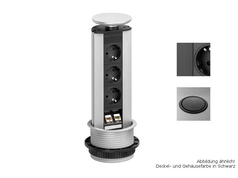 EVOline Port Data Medium Tischanschlussfeld 3-fach Steckdose 2x CAT6, schwarz EVOline Port Data Medium Tischanschlussfeld 3-fach Steckdose 2x CAT6, schwarz von EVOline