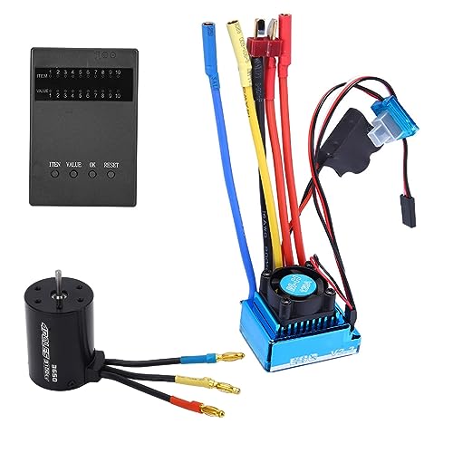 3650 Motor 3100KVbrushless ESC -Programmkarte Set für 1/10 RC -Auto -Upgrade -Teil (120A) von EVTSCAN