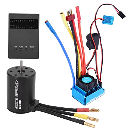 3650 Motor 3100KVbrushless ESC -Programmkarte Set für 1/10 RC -Auto -Upgrade -Teil (60A) von EVTSCAN