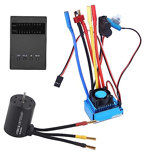 3650 Motor 3100KVbrushless ESC -Programmkarte Set für 1/10 RC -Auto -Upgrade -Teil (80A) von EVTSCAN