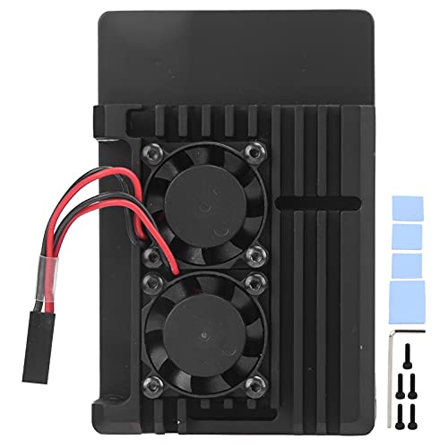 4B Schwarzes Aluminiumlegierung Gehäuse mit Dual -Lüfter zum Abkühlen von 85 x 56,5 x 20 mm 4B Schwarzes Aluminiumlegierung Gehäuse mit Dual -Lüfter zum Abkühlen von 85 x 56,5 x 20 mm von EVTSCAN