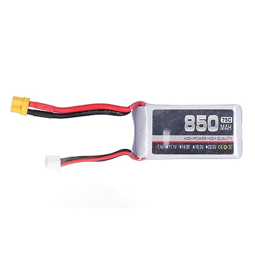 850 mAH 75C hohe Rate Lipo -Batterien Li -Ion -Akku mit XT30 -Stecker für Modellflugzeuge (2S) von EVTSCAN
