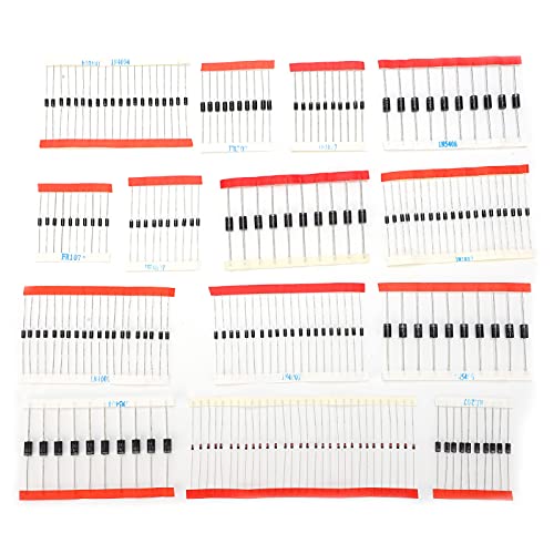 Diode Assorted Kit Electronic Components Paket 200pcs für College -Studenten Silberlegierung von EVTSCAN