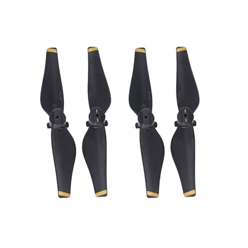 EVTSCAN 2Colors 2pairs/Set CW CCW Schnellfreisetzungspropeller Quadcopter Blade Mavic Air Drohne Carbonfaser Goldstreifen weißer Streifen RC Teil (Gold Decor) von EVTSCAN