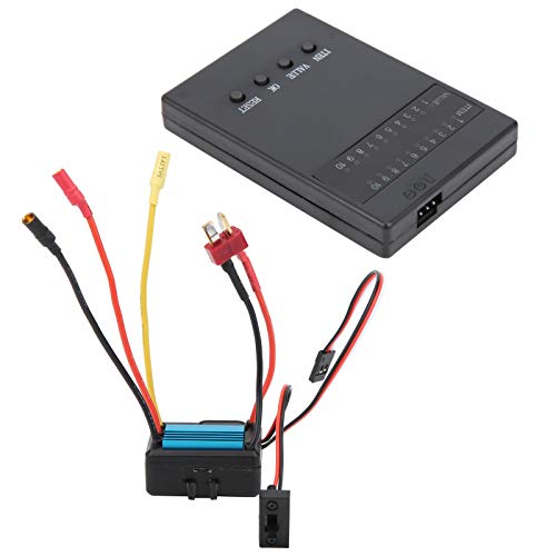 EVTSCAN 35A bürstenloser ESC -Elektrik -Speed ​​-Controller Starke Beschleunigung und Bremsen für 1/18 1/16 RC -Automodell (Blue) von EVTSCAN
