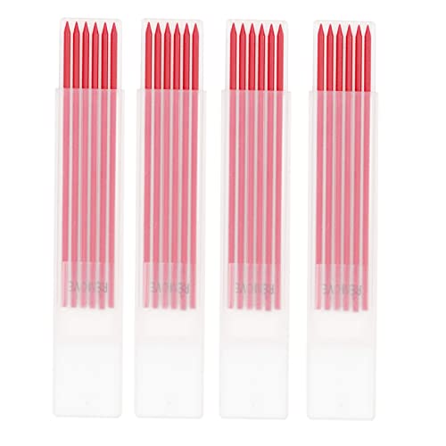 EVTSCAN Carpenter Bleistift nachfüllen lebiges Graphitmaterial Holzbearbeitungsersatz für mehrere Verwendungen (Red) von EVTSCAN