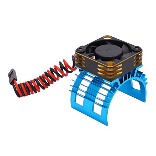 Metallmotor -Kühllüfter hocheffizienter einstellbarer Kühler -Upgrade -Teile 1/12 1/10 RC -Auto (Blue) von EVTSCAN