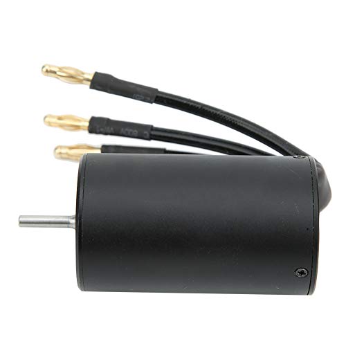 EVTSCAN Übertreiben Sie 3660 wasserdicht 4 polnisch bürstenloser Motor Ersatzzubehör für hohe Effizienz für 1/10 bürstenloser Auto Schwarz (3300KV) von EVTSCAN