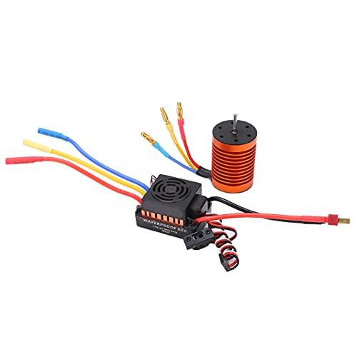 F540 4370kV 4p bürstenloser Motor Set wasserdicht 60A Esc Orange Fit 1/10 RC Auto von EVTSCAN
