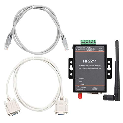 HF2211 Serieller Server RS232/485/422 zu WiFi & Ethernet DTU-Netzwerkkommunikation 5-36 VDC, Seriell zu WiFi oder WiFi zu Ethernet Konverter Unterstützung Dual Ethernet Ports von EVTSCAN