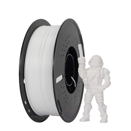 Hochgeschwindigkeit PETG 3D -Druckerfilament 1,75 mm Hyperdruckfilament 1 kg (2,2 lbs) Spulen 3D -Druckmaterial Genauigkeit ± 0,02 mm für die meisten FDM 3D -Drucker - Gelb - Gelb (White) von EVTSCAN