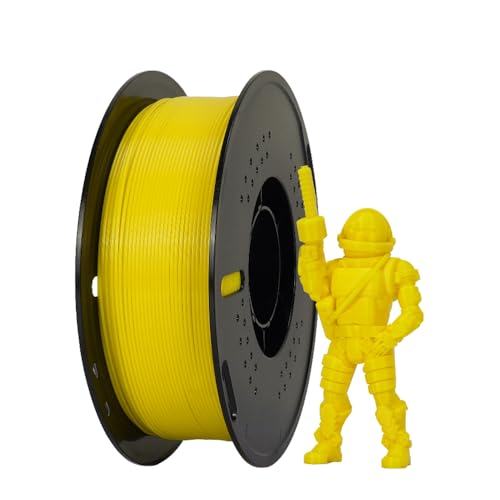 Hochgeschwindigkeit PETG 3D -Druckerfilament 1,75 mm Hyperdruckfilament 1 kg (2,2 lbs) Spulen 3D -Druckmaterial Genauigkeit ± 0,02 mm für die meisten FDM 3D -Drucker - Gelb - Gelb (Yellow) von EVTSCAN