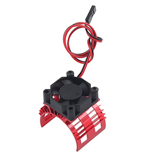 EVTSCAN Metallmotor -Kühllüfter hocheffizienter Einstellbarer Kühler -Upgrade -Teile 1/12 1/10 RC -Auto (Red) von EVTSCAN