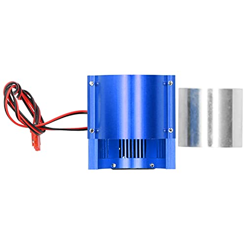 Motorkühlkörper Effizienter Kühlung Dual Lüfterabdeckung 1/8 1/10 RC -Auto 40‑43 mm Motor (Blue) von EVTSCAN