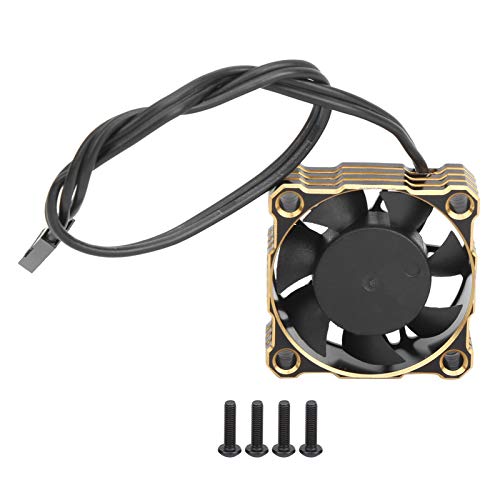 RC-Autokühlungslüfter wasserdichtem Wettbewerb Hochgeschwindigkeitsmotor 16000 U/min 30 x 30 mm 5-9 V für Modellauto-Motor (Gold) von EVTSCAN