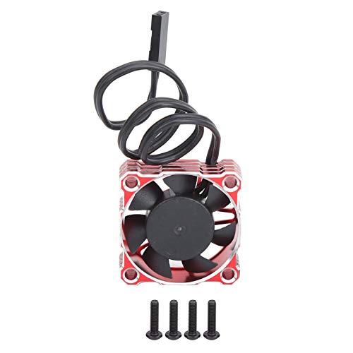 RC-Autokühlungslüfter wasserdichtem Wettbewerb Hochgeschwindigkeitsmotor 16000 U/min 30 x 30 mm 5-9 V für Modellauto-Motor (Red) von EVTSCAN