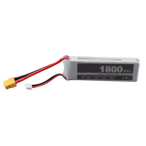 RC Lipo -Batterie leistungsstarke Leistung Langzeitfliegen schnelles Ladevorgang Leichtes Design für Modellflugzeuge Flugzeuge (XT60) von EVTSCAN