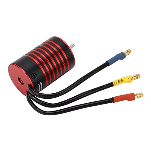 RC bürstenloser Motor 2838 Black Red 4 Poles High Torsion 50000 U/min für 1/14 1/16 RC -Auto Teil (4400KV) von EVTSCAN