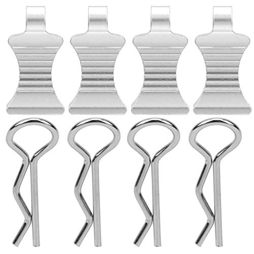 RTYPE Aluminiumlegierungsautos Karosserieklammern und Fixhalter für 1/10 RC -Modellauto Silber (Silver) von EVTSCAN