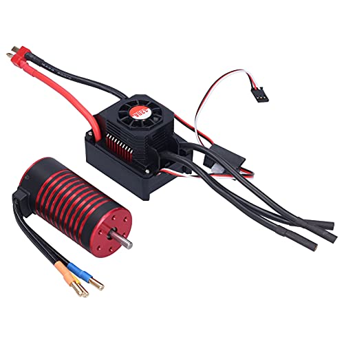 Wasserdichtes RC 3670 1350 kV 4 Stangen bürstenloser Motor für Offroad-Autos rot schwarz von EVTSCAN