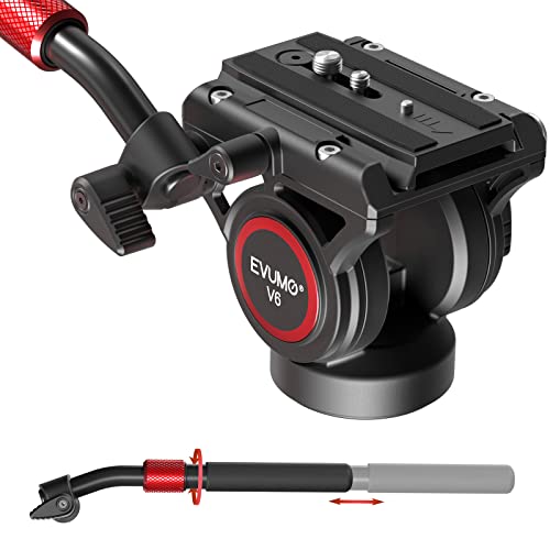 EVUMO Stativ Fluidkopf, 360-Grad-Panorama-Videokopf-Mit-Schnellwechselplatte-Für-Kamera-Stativ, DSLR, Stabiler Stativkopf Adapter, Zweistufig Einstellbarer Griff, 8kg Tragkraft EVUMO Stativ Fluidkopf, 360-Grad-Panorama-Videokopf-Mit-Schnellwechselplatte-Für-Kamera-Stativ, DSLR, Stabiler Stativkopf Adapter, Zweistufig Einstellbarer Griff, 8kg Tragkraft von EVUMO