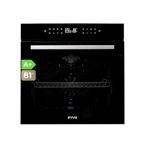EVVO Elektrischer Einbauofen, Effizienz A+, 81 l Fassungsvermögen, Airfryer-Funktion, 14 Programme, Timer, digitales Display, Touchscreen, Teleskopführung, Modell: H26, Schwarz EVVO Elektrischer Einbauofen, Effizienz A+, 81 l Fassungsvermögen, Airfryer-Funktion, 14 Programme, Timer, digitales Display, Touchscreen, Teleskopführung, Modell: H26, Schwarz von EVVO