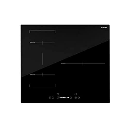 EVVO V60 Duo Glaskeramik-Kochfeld, 3 Kochzonen, 35,4 cm, 60 cm breit, Glaskeramik, 7200 W, 4 Kochmodi von EVVO