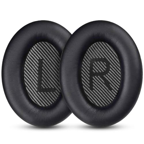 Ohrpolster für Bose QuietComfort 35 ii, Premium Ersatzpolster für Bose QuietComfort 35 (QC35) Kopfhörer, Ersatz Ohrkissen Kompatibel mit Bose QuietComfort 35 II QC35 II Over-Ear Headphones (Schwarz) von EVXVE
