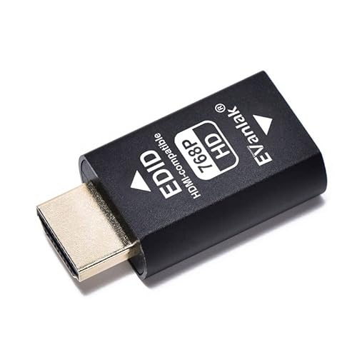 EVanlak HDMI-Emulator-Adapter (3. Generation), kompatibel mit Mac Thunderbolt auf HDMI-Switches/Extender/AV-Receiver/Video-Splitter, 1024 x 768 bei 60 Hz, 1 Stück… von EVanlak