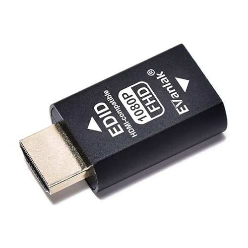 EVanlak HDMI-Emulator-Adapter (3. Generation), kompatibel mit Mac Thunderbolt auf HDMI-Switches/Extender/AV-Receiver/Video-Splitter, 1080 x 1920 bei 60 Hz, 1 Stück…… von EVanlak