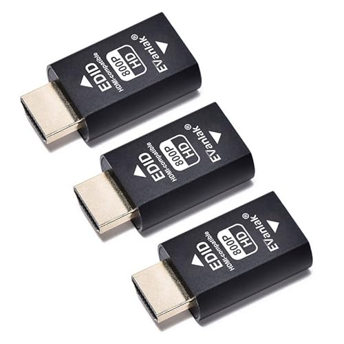 EVanlak HDMI-Emulator-Adapter (3. Generation), kompatibel mit Mac Thunderbolt auf HDMI-Switches/Extender/AV-Receiver/Video-Splitter, 1280 x 800 bei 60 Hz, 1 Stück…… von EVanlak
