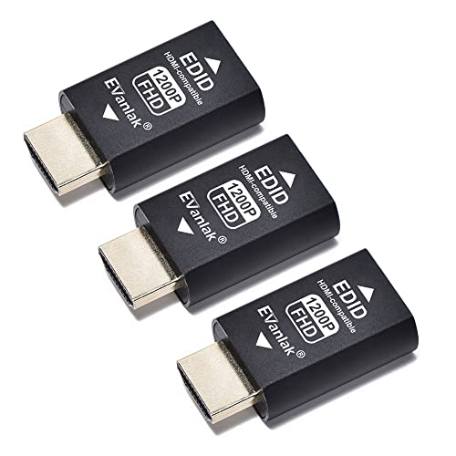 EVanlak HDMI-Emulator-Adapter (3. Generation), kompatibel mit Mac Thunderbolt auf HDMI-Switches/Extender/AV-Receiver/Video-Splitter, 1920 X 1200 bei 60 Hz, 1 Stück…… von EVanlak