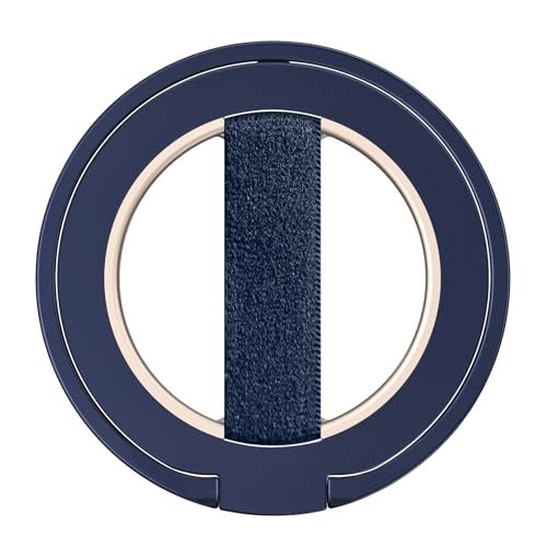 EWA MagOne Ultra Fingergriff-Stütze für Handys, ersetzbares Gummi-Fingerband, abnehmbare Magnet-Ringhalterung, doppelseitiges magnetisches Handy-Griffständer für iPhone 15, 14, 13, 12 - Blau EWA MagOne Ultra Fingergriff-Stütze für Handys, ersetzbares Gummi-Fingerband, abnehmbare Magnet-Ringhalterung, doppelseitiges magnetisches Handy-Griffständer für iPhone 15, 14, 13, 12 - Blau von EWA