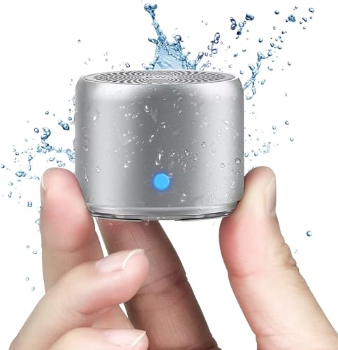 EWA A106 Bluetooth Lautsprecher Wasserdicht, Tragbarer kabelloser Outdoor Mini Lautsprecher, Starkem Bass mit Bass-Radiatoren, 12 Stunden Wiedergabe, mit Eva Reise Tragen Case und Karabiner (Silber) EWA A106 Bluetooth Lautsprecher Wasserdicht, Tragbarer kabelloser Outdoor Mini Lautsprecher, Starkem Bass mit Bass-Radiatoren, 12 Stunden Wiedergabe, mit Eva Reise Tragen Case und Karabiner (Silber) von EWA