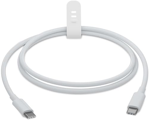 1m 60 Watt USB-C auf USB-C Kabel Weiß Ladekabel Power Delivery und SuperSpeed für Macbook, Apple, Samsung, Xiaomi moderne Smartphones und Laptops von EWANTO