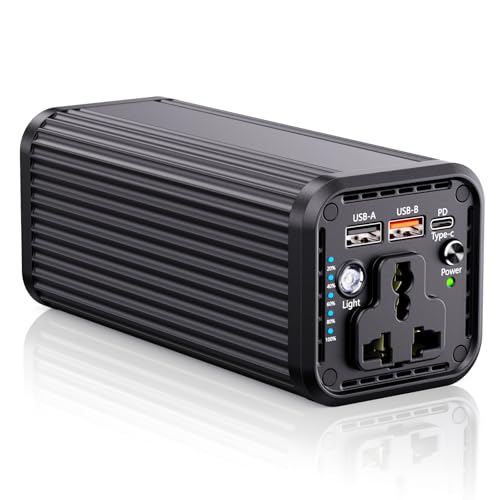 27000mAh Powerbank Powerstation 98wh Externer Akku mit 100W AC Steckdose Tragbar Ladegerät mit PD 65W Universal Reiseladegerät für Laptop MacBook Tablet Handy Outdoor N22 von EWEMOSI