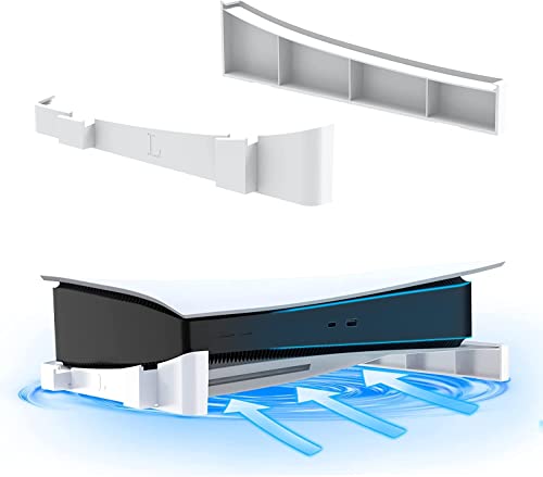 EWIGE Standfuß Kompatibel mit PS5, Horizontal Ständer Aufbewahrung Playstation 5 Disc & Digital Editions Weiß von EWIGE