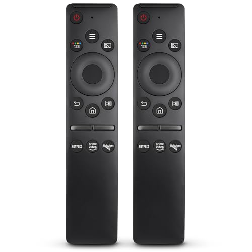 2er-Pack Universal Fernbedienung für alle Samsung Fernseher LED QLED UHD Frame Solar 4K 8K Smart TV Original Remote, Universalfernbedienung mit Shortcut Taste für Netflix, Rakuten TV, Prime Video von EWO'S