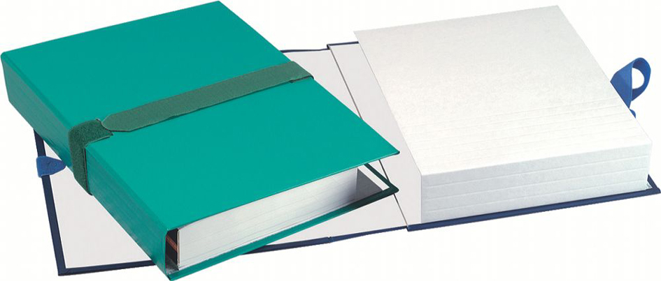 EXACOMPTA Dokumentenmappe mit Klettverschluss, blau von EXACOMPTA