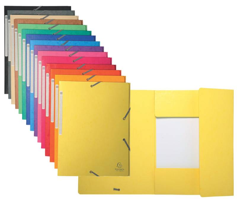 EXACOMPTA Eckspannermappe, DIN A4, Karton, schwarz von EXACOMPTA