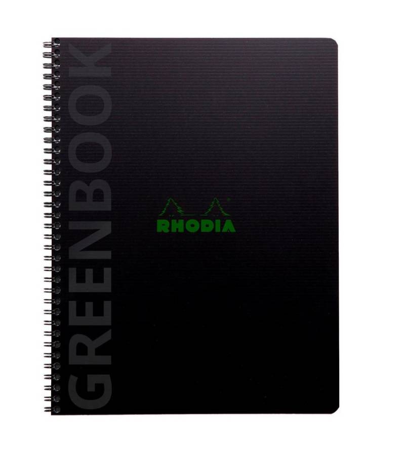 EXACOMPTA Einsteck-Fotoalbum 5x Greenbook A4+ Spiralbindung 80 Blatt liniert 90g Schwarz 119914C, Rhodia, Blöcke, Hefte und Notizbücher von EXACOMPTA