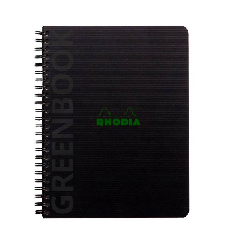 EXACOMPTA Einsteck-Fotoalbum 5x Greenbook A5+ Spiralbindung 80 Blatt kariert 90g Schwarz 119913C, Rhodia, Blöcke, Hefte und Notizbücher von EXACOMPTA