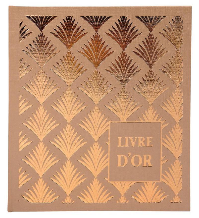 EXACOMPTA Fotoalbum 2x Gästebuch PALMYRE 140 Seiten Kanten in Gold 21x19 cm 9522E, Gästebücher Fancy von EXACOMPTA