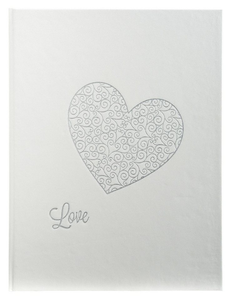 EXACOMPTA Fotoalbum 3x Gästebuch Harmony 27x22cm Hochformat 100 Seiten Glitterweiss 4754E, Gästebücher Classic von EXACOMPTA