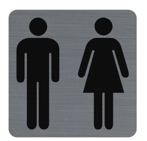 EXACOMPTA Hinweisschild , Toiletten Damen/Herren, von EXACOMPTA