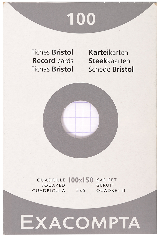 EXACOMPTA Karteikarten, 100 x 150 mm, kariert, weiß EXACOMPTA Karteikarten, 100 x 150 mm, kariert, weiß von EXACOMPTA