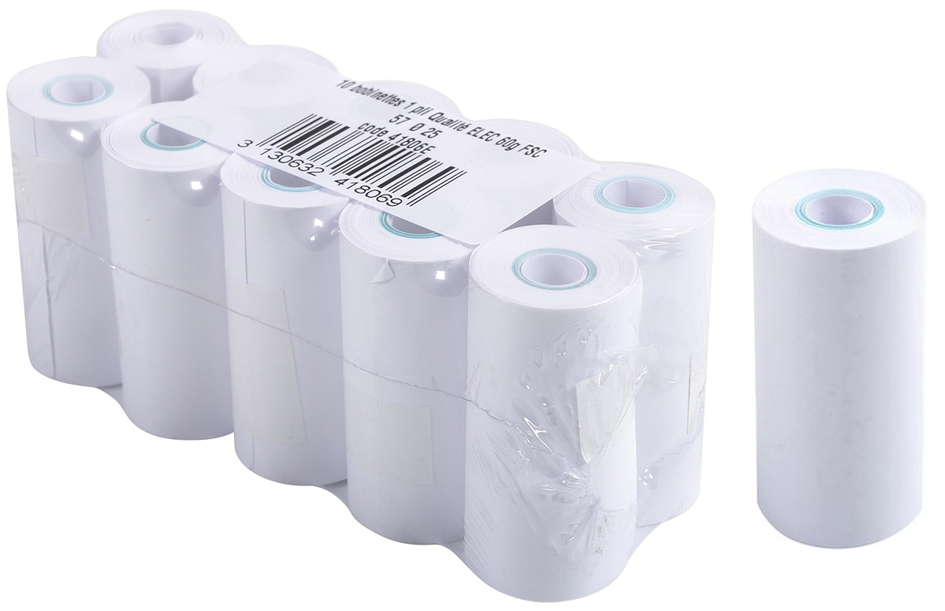 EXACOMPTA Kassenrollen, 57 mm x 6,5 m, extra weiß von EXACOMPTA