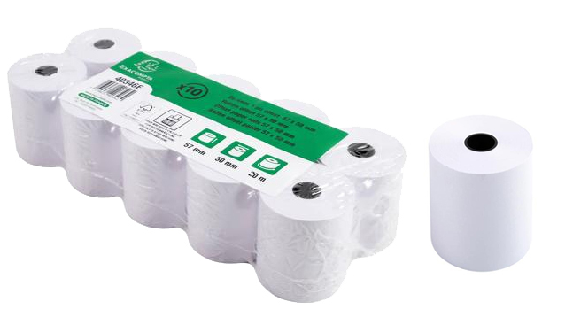 EXACOMPTA Kassenrollen, 70 mm x 40 m x 12 mm, extra weiß von EXACOMPTA