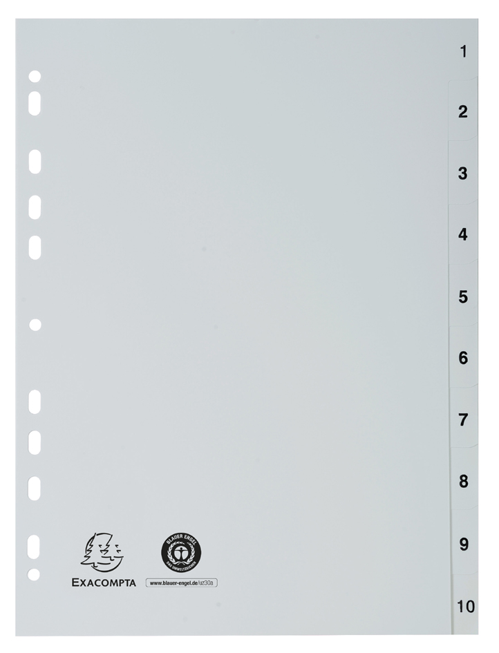 EXACOMPTA Kunststoff-Register, Zahlen, DIN A4+, 31-teilig von EXACOMPTA